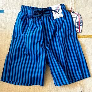 Boys' cabana striped swim trunks NWT